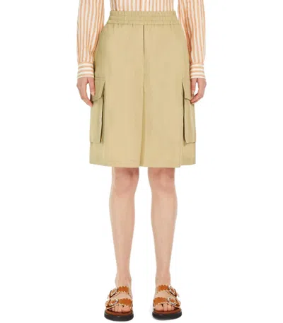 Shop Max Mara Weekend Fida Beige Bermuda Shorts