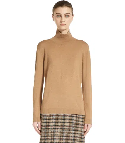Max Mara Weekend Kiku Camel Turtleneck Jumper