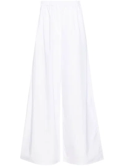 Shop Max Mara Wide Leg Cotton Trousers