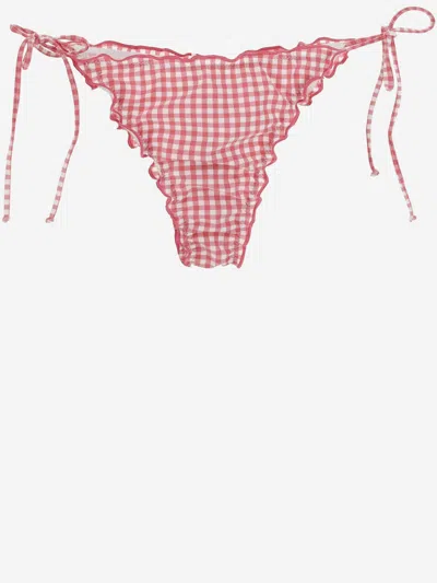 Mc2 Saint Barth Bikini Bottom With Checkered Pattern