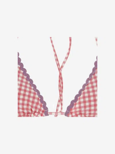 Mc2 Saint Barth Bikini Top With Checkered Pattern