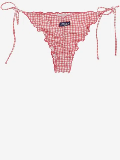 Mc2 Saint Barth Bikini Bottom With Checkered Pattern