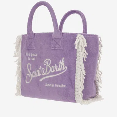 Shop Mc2 Saint Barth Colette Terry Tote Bag With Embroidery