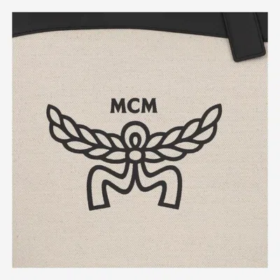 Mcm Cotton Canvas And Leather Himmel Shoulder Bag