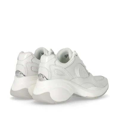 Michael Kors Zuma Leather And Mesh Trainer In White