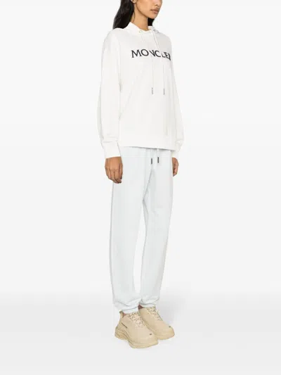 Shop Moncler Logo Cotton Hoodie