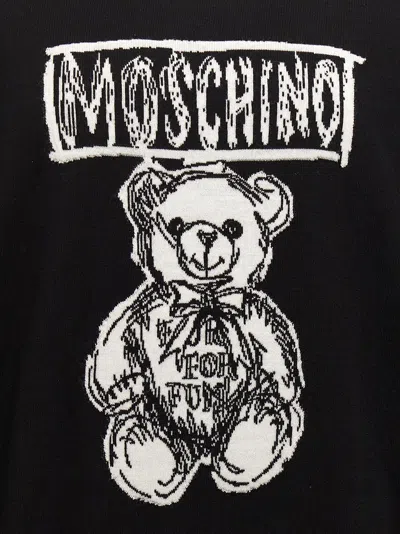 Moschino Teddy Print Cotton Crewneck Sweatshirt