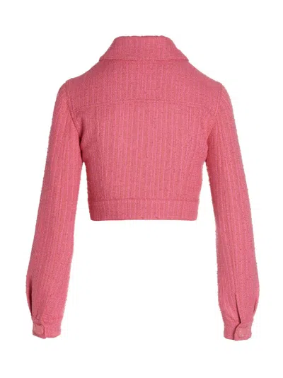 Moschino Roman Stud Cropped Tweed Jacket