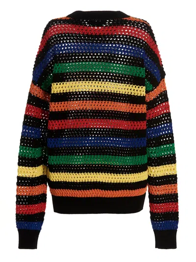 Msgm Multicolor Striped Sweater Sweaters And Cardigans Multicolor