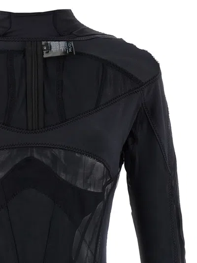 Mugler Layered Bodysuit Fitted Silhouette