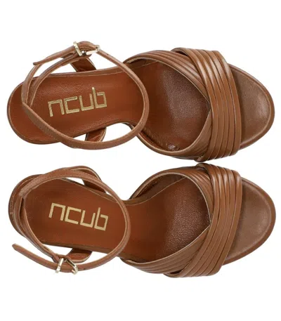 Ncub Light Brown Heeled Sandal In Brown
