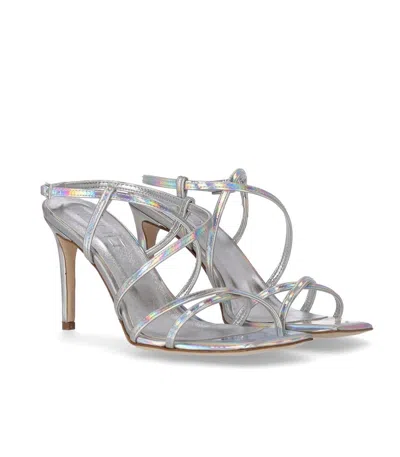 Ncub Woman Sandals Silver Size 7 Leather