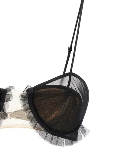 Nensi Dojaka Tulle Ruffled Bra