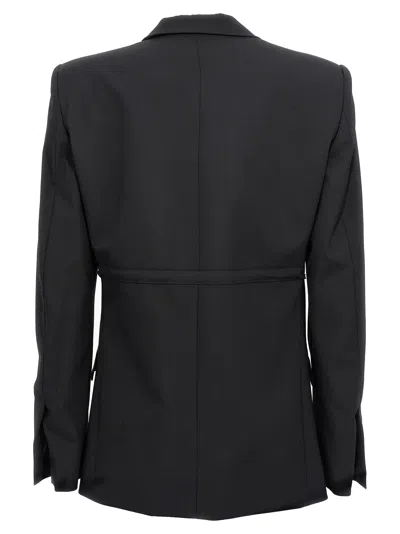 Nensi Dojaka Double Breast Drawstring Blazer Jacket Jackets Black