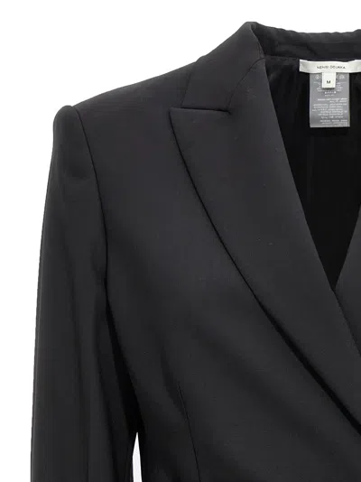 Nensi Dojaka Double Breast Drawstring Blazer Jacket Jackets Black
