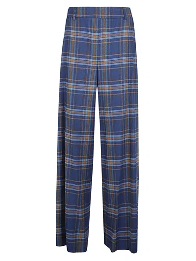 Niū Niu Wide Leg Checked Trousers