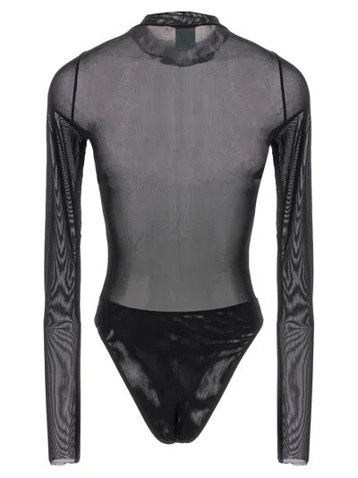 Not After Ten Tulle Body Tops Black