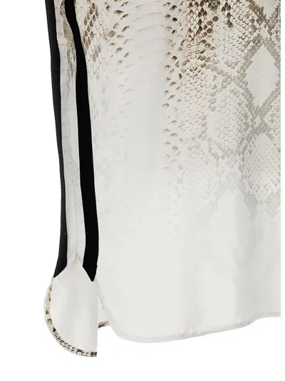 Nude Sleeveless T-shirt With Round Neck