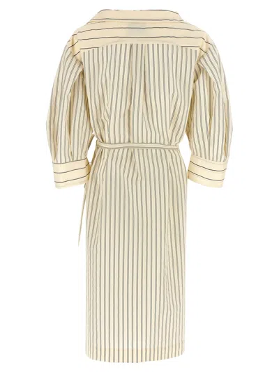 Shop Nude Striped Shirt Dress