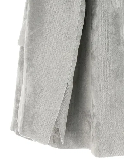 Nude Grey Velvet Blazer