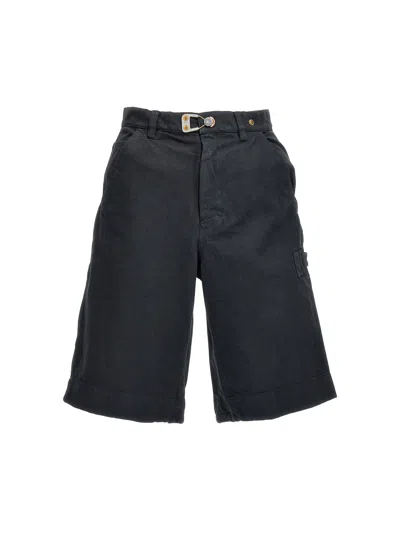 Objects Iv Life Buckle-detail Cotton Denim Shorts