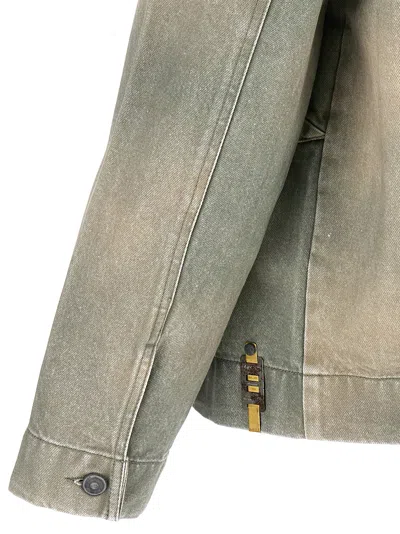 Objects Iv Life Green Traditional Denim Jacket