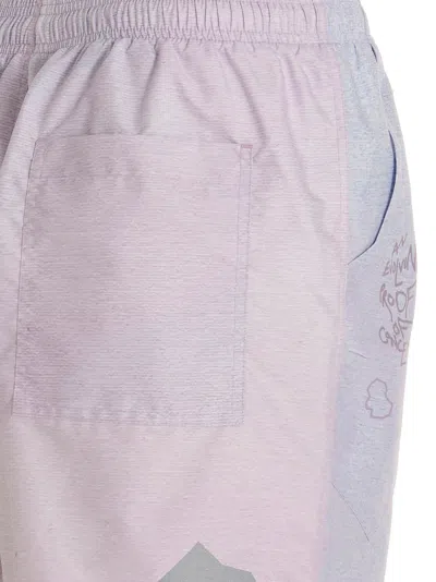 Objects Iv Life Solid Color Nylon Swim Shorts In Purple