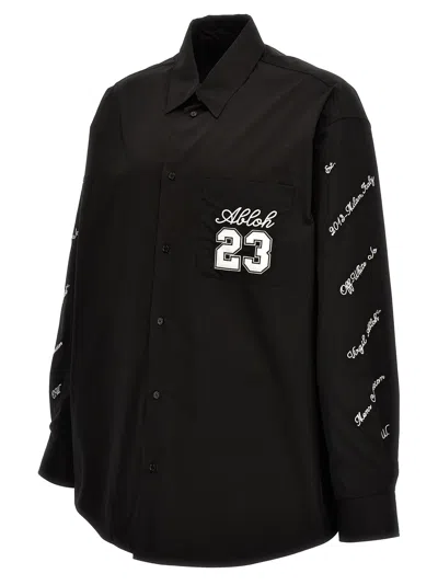 Shop Off-white Off White '23 Logo Heavycoat' Shirt