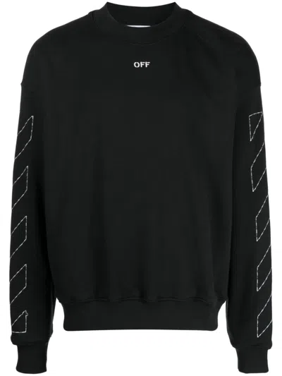 Off-white Regular Fit Jersey With Distinctive Logo And Textured Detailing
