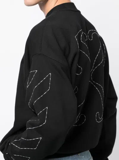 Off-white Regular Fit Jersey With Distinctive Logo And Textured Detailing