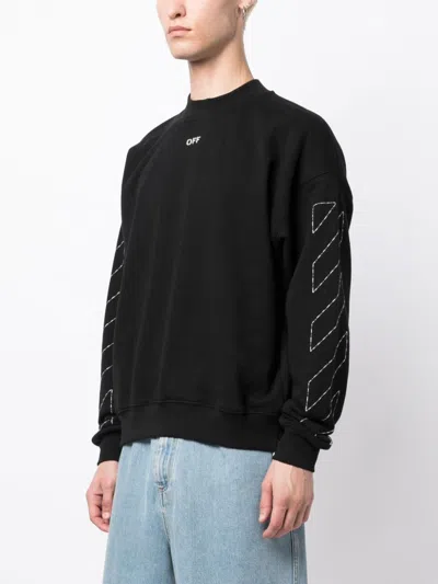 Off-white Regular Fit Jersey With Distinctive Logo And Textured Detailing