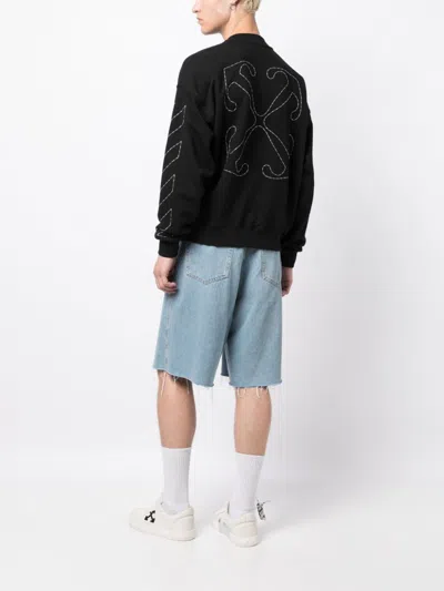 Off-white Regular Fit Jersey With Distinctive Logo And Textured Detailing
