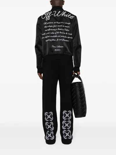 Shop Off-white Off White Nylon Varsity Bomber Jacket