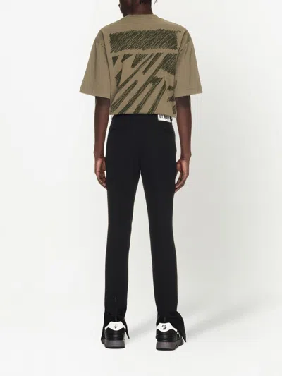 Off-white Off White Wool Skinny Trousers