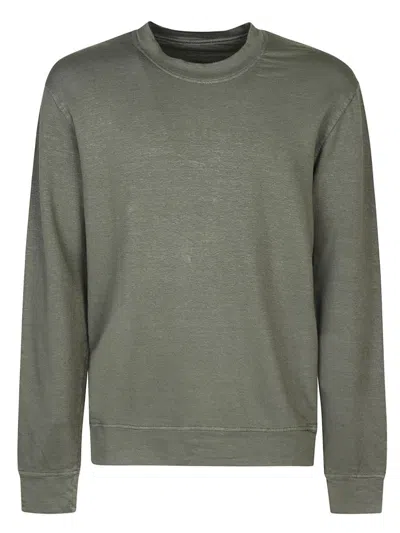 Original Vintage Green Cotton Blend Linen Sweatshirt