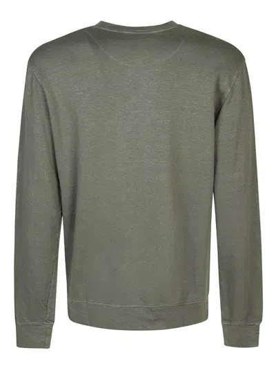 Original Vintage Green Cotton Blend Linen Sweatshirt