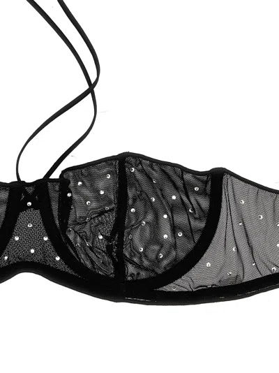 Oseree Gem Necklace Underwear And Body Black