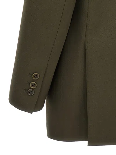 P.a.r.o.s.h Green Single-breasted Stretch Wool Blazer