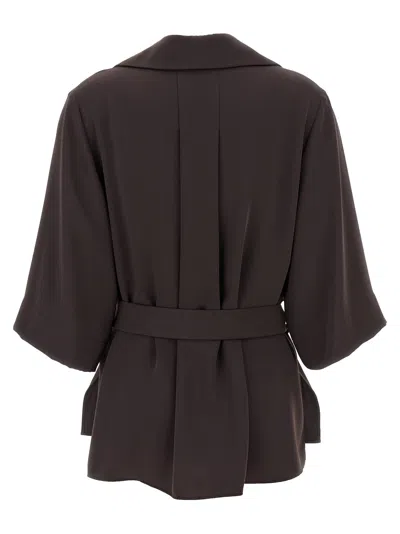 P.a.r.o.s.h Cady Belted V-neck Blouse