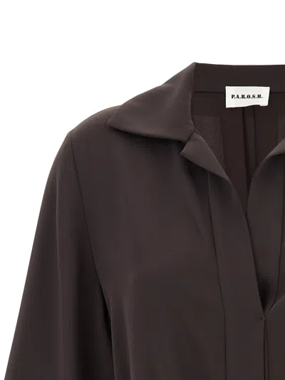 P.a.r.o.s.h Cady Belted V-neck Blouse