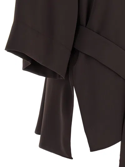 P.a.r.o.s.h Cady Belted V-neck Blouse