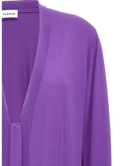 P.a.r.o.s.h Purple Roux Cardigan