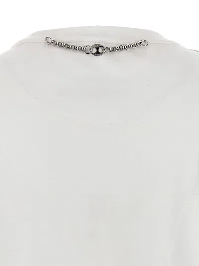 Rabanne Cropped Cotton-jersey And Chainmail T-shirt