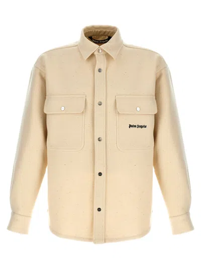 Shop Palm Angels 'pocket Logo' Overshirt