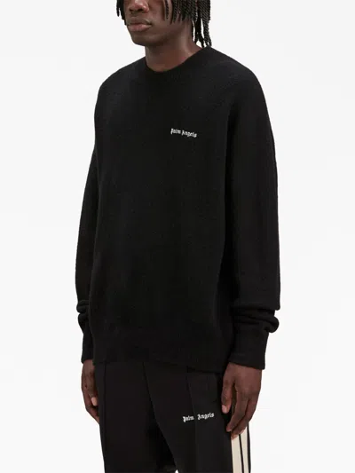 Palm Angels Cotton Oversize Crew Neck Sweatshirt