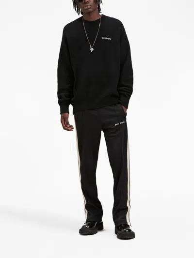 Palm Angels Cotton Oversize Crew Neck Sweatshirt
