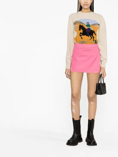Palm Angels Stripe-detail A-line Miniskirt