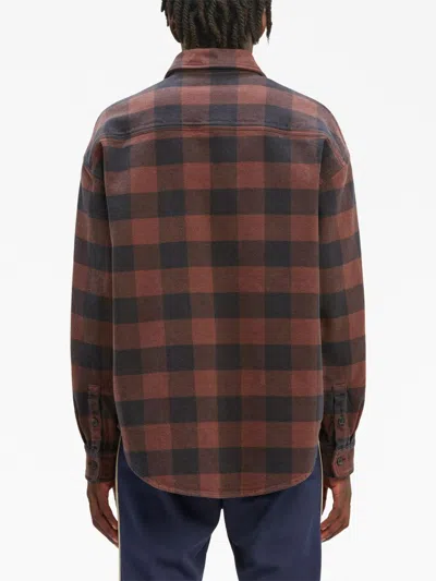 Palm Angels Monogram-print Checked Shirt