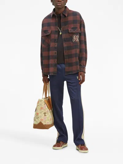 Palm Angels Monogram-print Checked Shirt