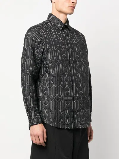 Palm Angels Quilted All Monogram Outerwear With Snap Buttons